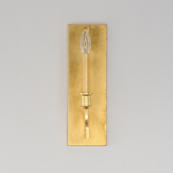 Normandy 1-Light Sconce, Gold Leaf